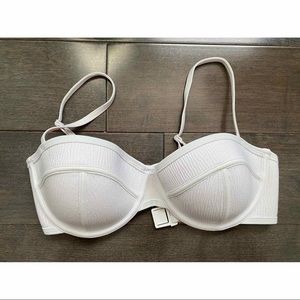 Triangl White Bikini Top